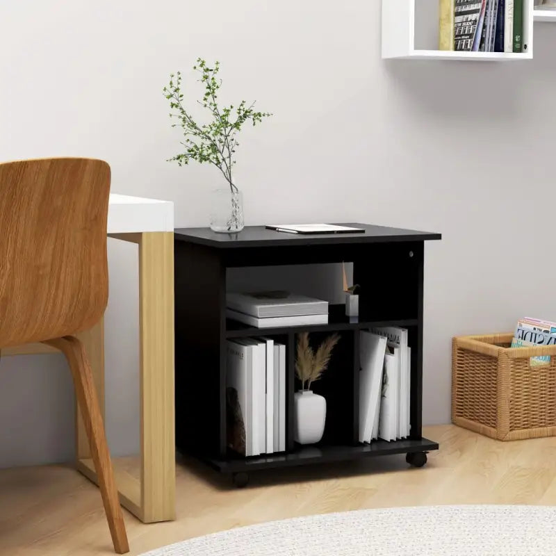 Mobilie opbergkast van bewerkt hout voor een moderne uitstraling - Zwart / 1 - Opbergkasten & lockerkasten