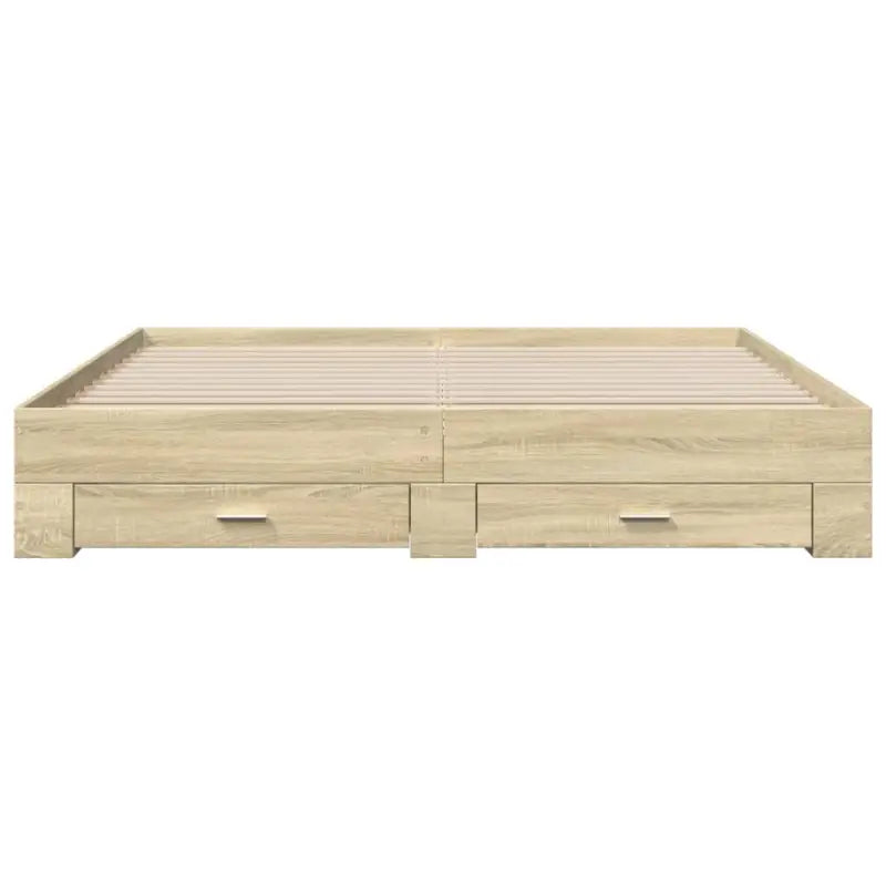 Modern bedframe met lades van bewerkt hout voor een eigentijdse slaapkamer - Bedden & bedframes