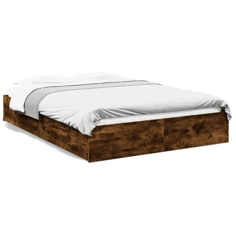 Modern bedframe met lades van bewerkt hout voor een stijlvolle slaapkamer - Bedden & bedframes