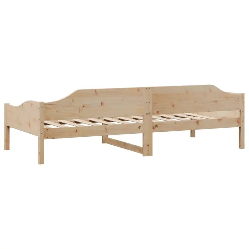 Modern bedframe met massief grenenhout en multiplex lattenbodem - Bedden & bedframes