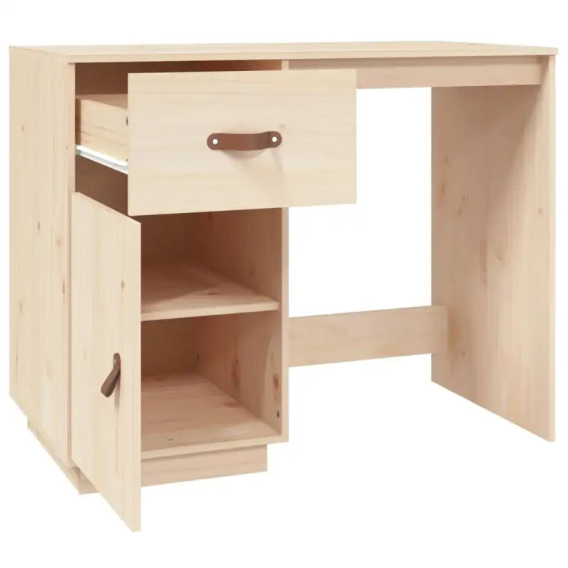 Modern bureau met massief grenenhout voor een elegante werkplek - Bureaus