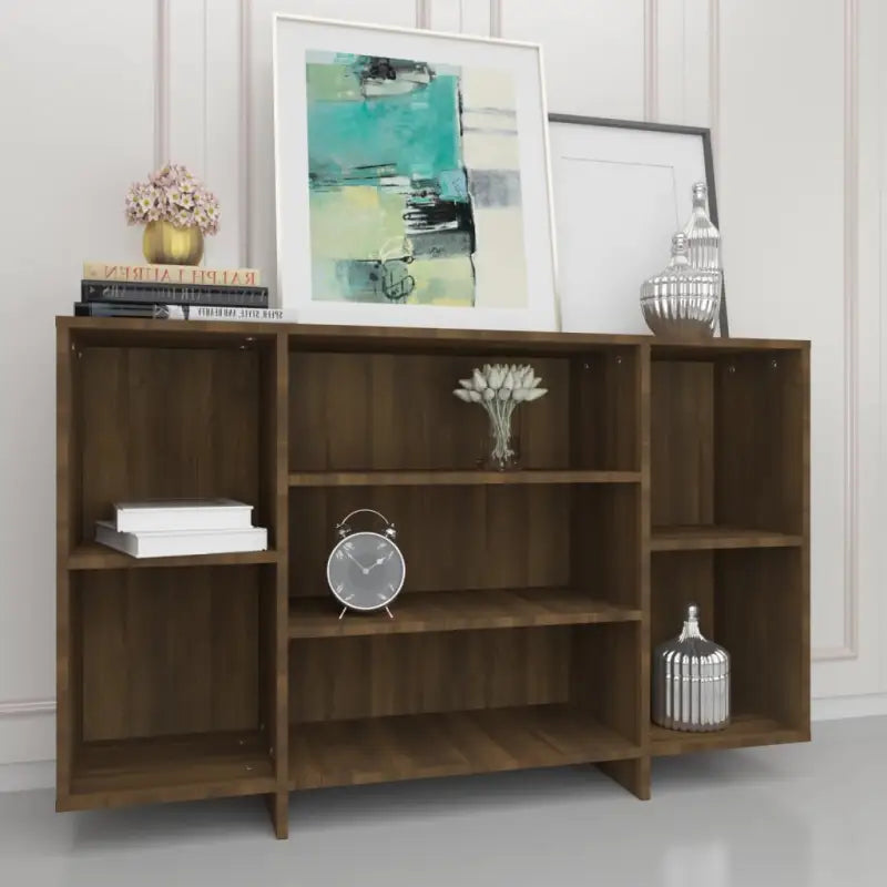 Modern dressoir met bewerkt hout en schappen voor interieurbijwerking - Dressoirs & buffetkasten