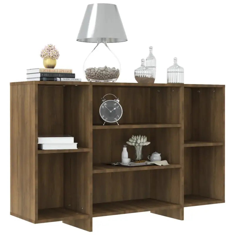 Modern dressoir met bewerkt hout en schappen voor interieurbijwerking - Dressoirs & buffetkasten