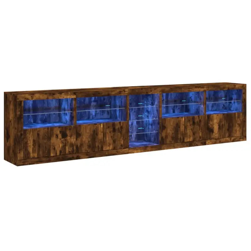 Modern dressoir met RGB LED-verlichting en duurzaam bewerkt hout - Dressoirs & buffetkasten