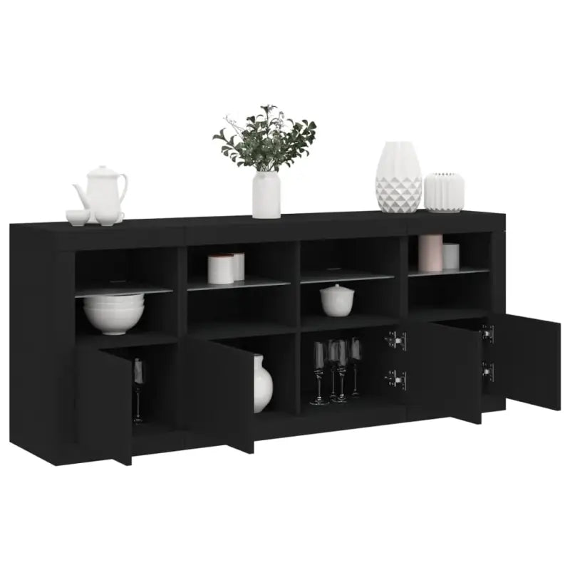 Modern dressoir met rgb led-verlichting en hoogwaardig bewerkt hout - Dressoirs & buffetkasten