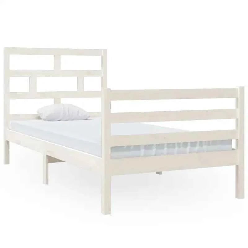 Modern houten bedframe van massief grenenhout met levering bevat