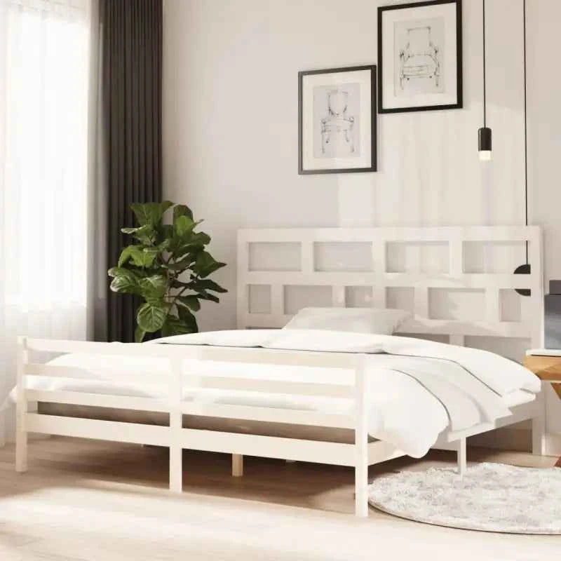 Modern houten bedframe van massief grenenhout met levering bevat