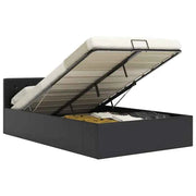 Modern hydraulisch bedframe met multiplex lattenbodem en kunstleren finish
