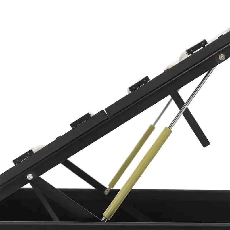 Modern hydraulisch bedframe met multiplex lattenbodem en kunstleren finish