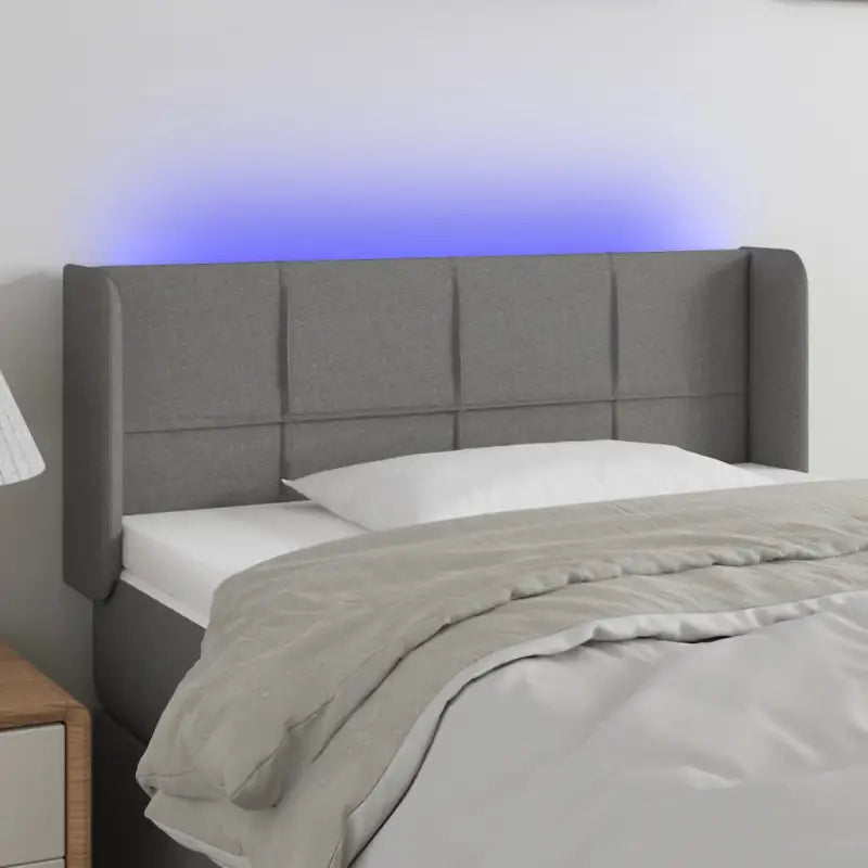 Modern LED Hoofdbord voor een stijlvol slaapkamerinterieur - Donkergrijs / 93 x 16 x 78/88 cm / 1 - Hoofdborden