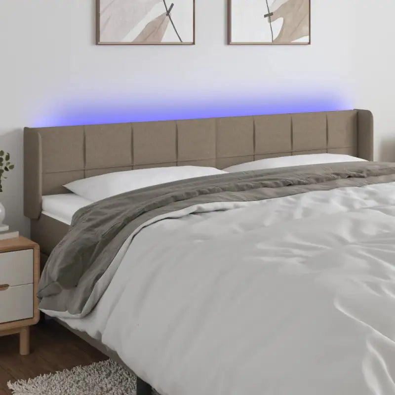 Modern LED Hoofdbord voor een stijlvol slaapkamerinterieur - Taupe / 183 x 16 x 78/88 cm / 1 - Hoofdborden en voetborden