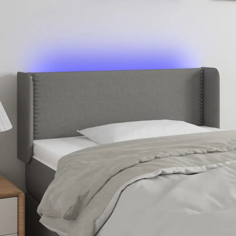 Modern LED Hoofdbord voor een stijlvolle slaapkamer uitstraling - Donkergrijs / 93 x 16 x 78/88 cm / 1 - Hoofdborden