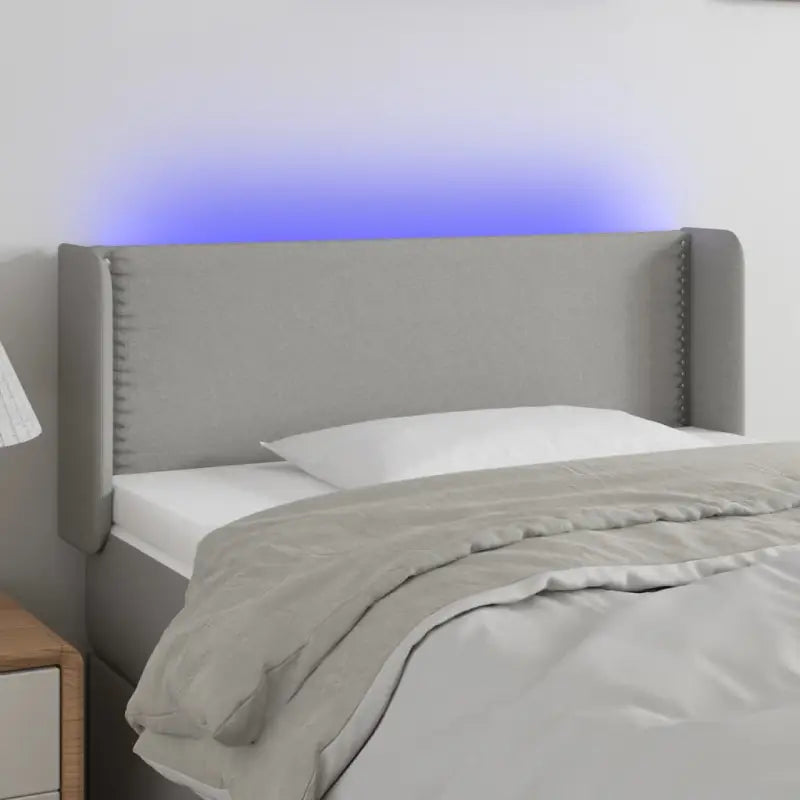 Modern LED Hoofdbord voor een stijlvolle slaapkamer uitstraling - Lichtgrijs / 83 x 16 x 78/88 cm / 1 - Hoofdborden