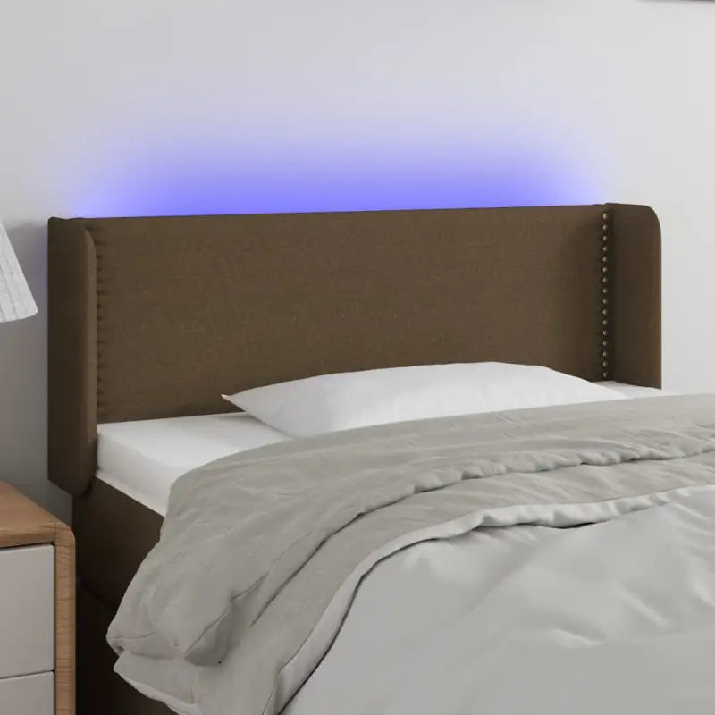 Modern LED Hoofdbord voor een stijlvolle slaapkamer uitstraling - Donkerbruin / 93 x 16 x 78/88 cm / 1 - Hoofdborden