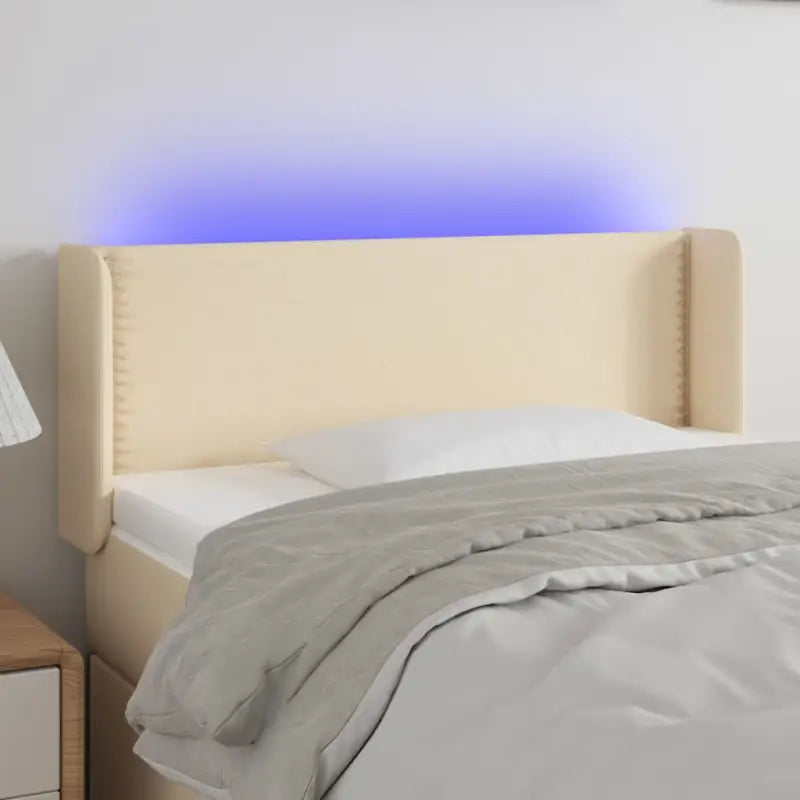 Modern LED Hoofdbord voor een stijlvolle slaapkamer uitstraling - Crème / 103 x 16 x 78/88 cm / 1 - Hoofdborden