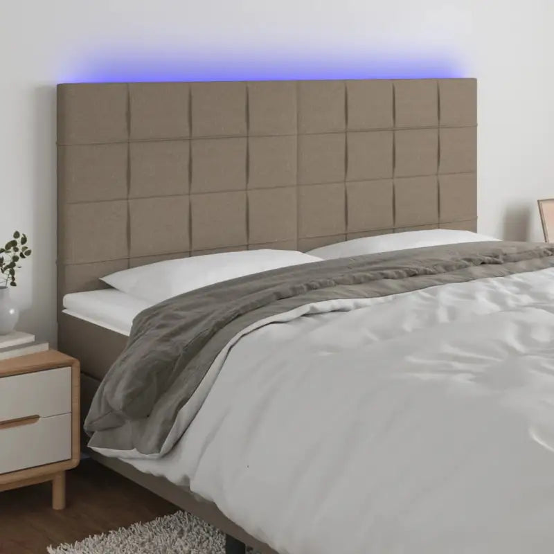 Modern LED Hoofdborden voor een stijlvolle slaapkamer uitstraling - Taupe / 160 x 5 x 118/128 cm / 1 - Hoofdborden