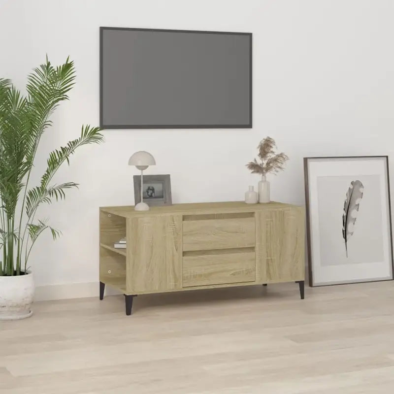 Modern tv-meubel van bewerkt hout met duurzame en stabiele afwerking - Sonoma eiken / 1 - Tv-meubels