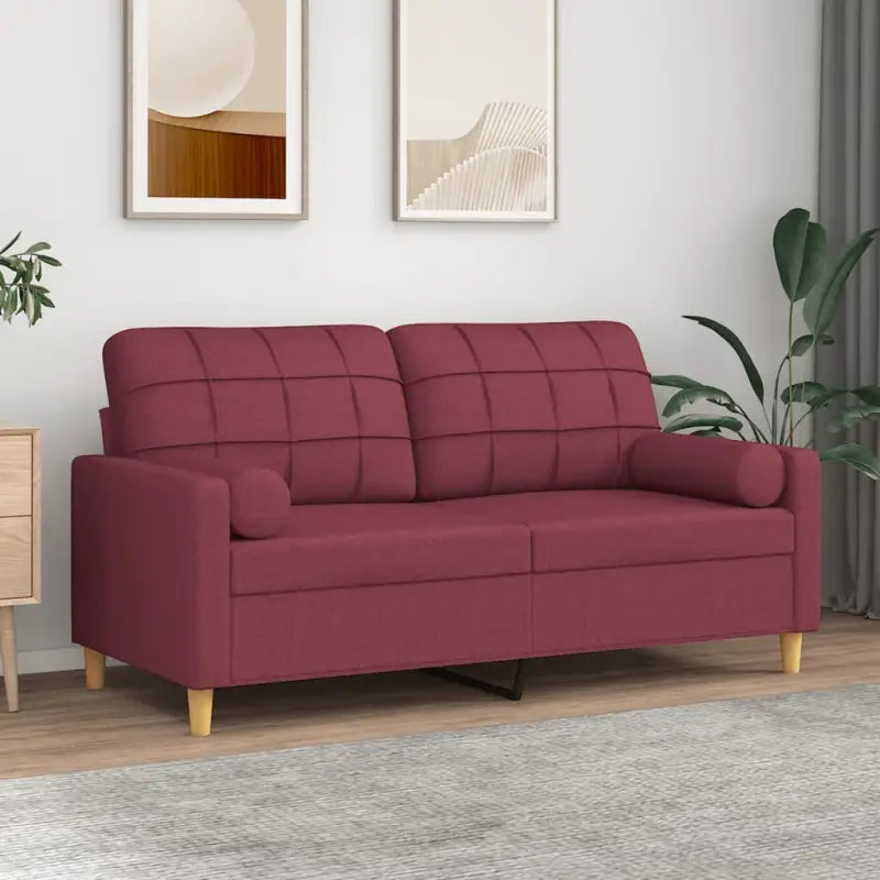 Moderne 2-zitsbank met comfortabele materia vulling voor ontspanning - Banken