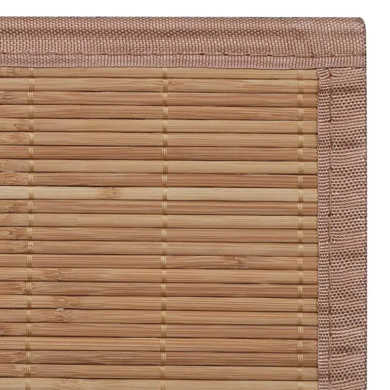 Moderne bamboe vloerkleed met anti-slip pvc-onderkant voor natuur in huis - Vloerkleden