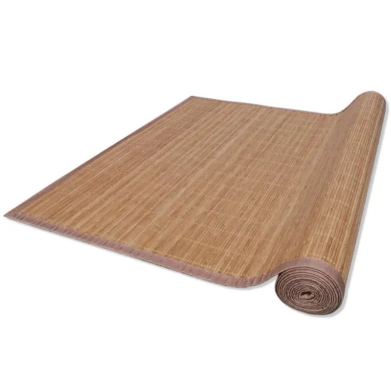 Moderne bamboe vloerkleed met anti-slip pvc-onderkant voor natuur in huis - Vloerkleden