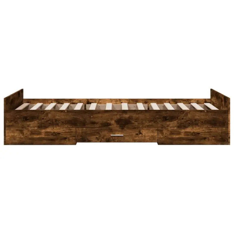 Moderne bedframe met lades van bewerkt hout voor een stijlvolle slaapkamer - Bedden & bedframes