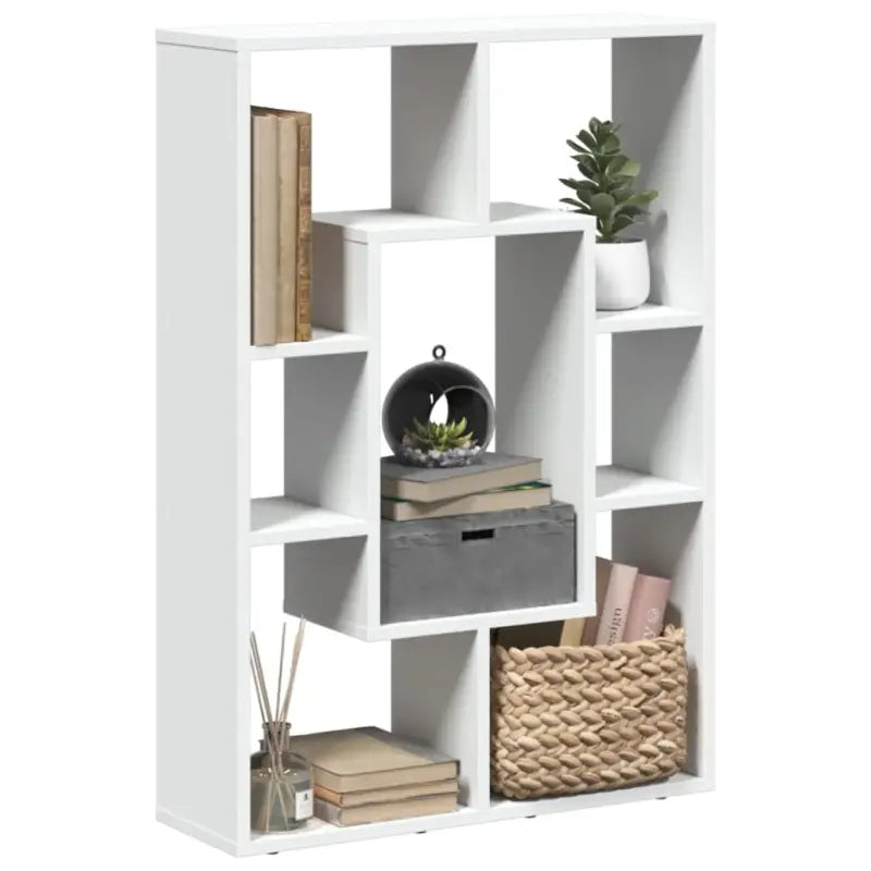 Moderne boekenkast van bewerkt hout voor een stijlvolle inrichting - Wit / 1 - Boekenkasten