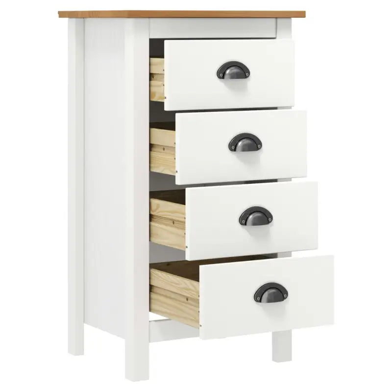 Moderne buffetkast van massief grenenhout met vier lades - Dressoirs & buffetkasten