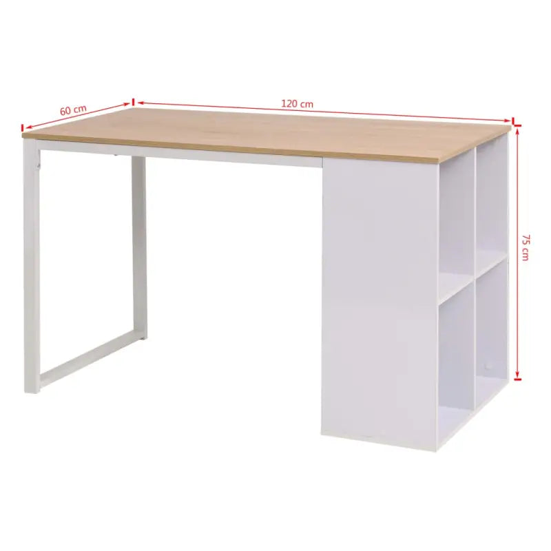 Moderne bureau met bewerkt hout en stalen poten voor kantoor of studeerkamer - Bureaus