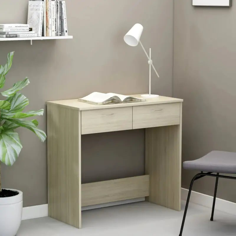 Moderne Bureau van bewerkt hout met eenvoudig schoon te maken oppervlak - Sonoma eiken - Bureaus