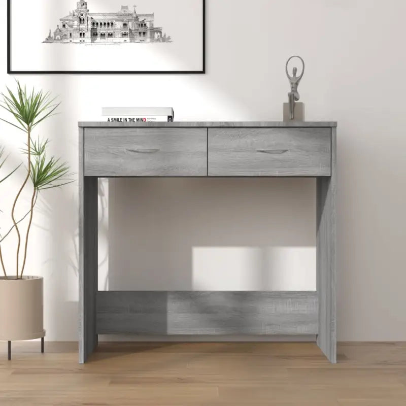 Moderne Bureau van bewerkt hout met eenvoudig schoon te maken oppervlak - Grijs sonoma - Bureaus
