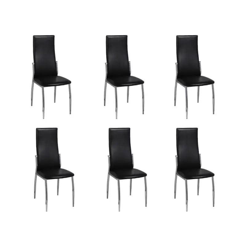 Moderne comfortabele eetkamerstoelen met hoogwaardige constructie - Zwart / 6 - Eetkamerstoelen