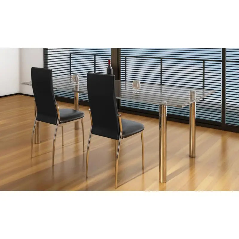 Moderne comfortabele eetkamerstoelen met hoogwaardige constructie - Zwart / 2 - Eetkamerstoelen