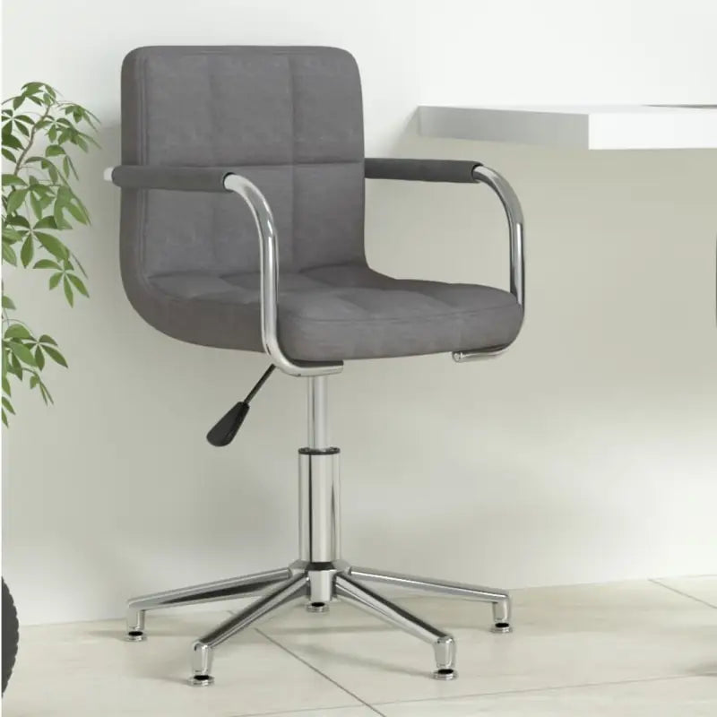 Moderne draaibare kantoorstoel met zacht bekleding - Donkergrijs / 1 - Bureaustoelen