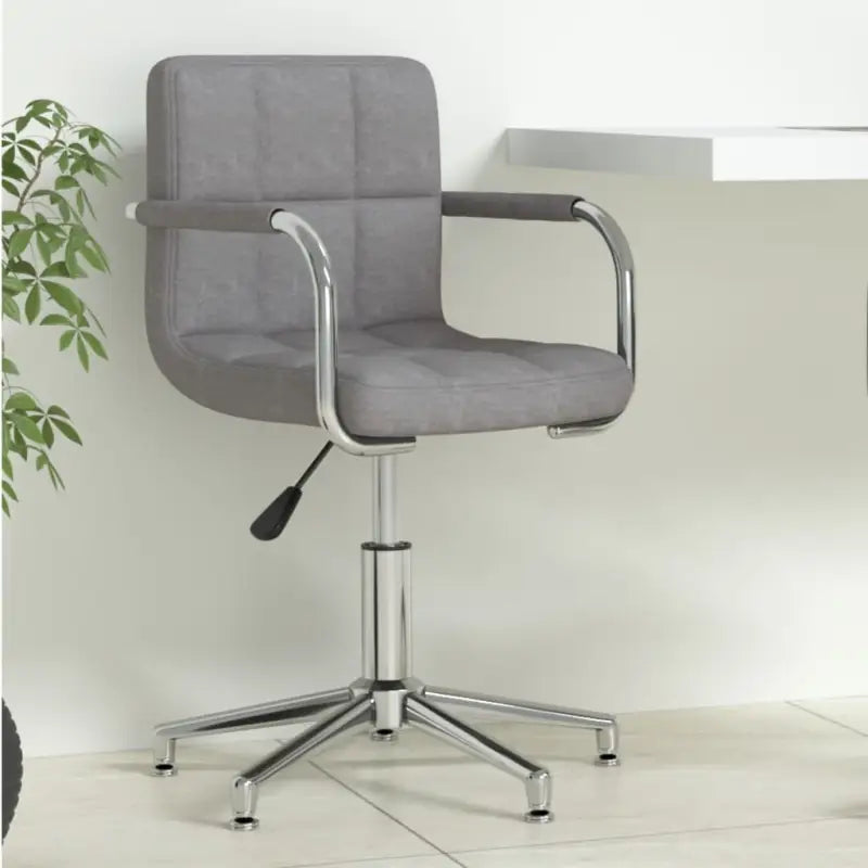Moderne draaibare kantoorstoel met zacht bekleding - Lichtgrijs / 1 - Bureaustoelen