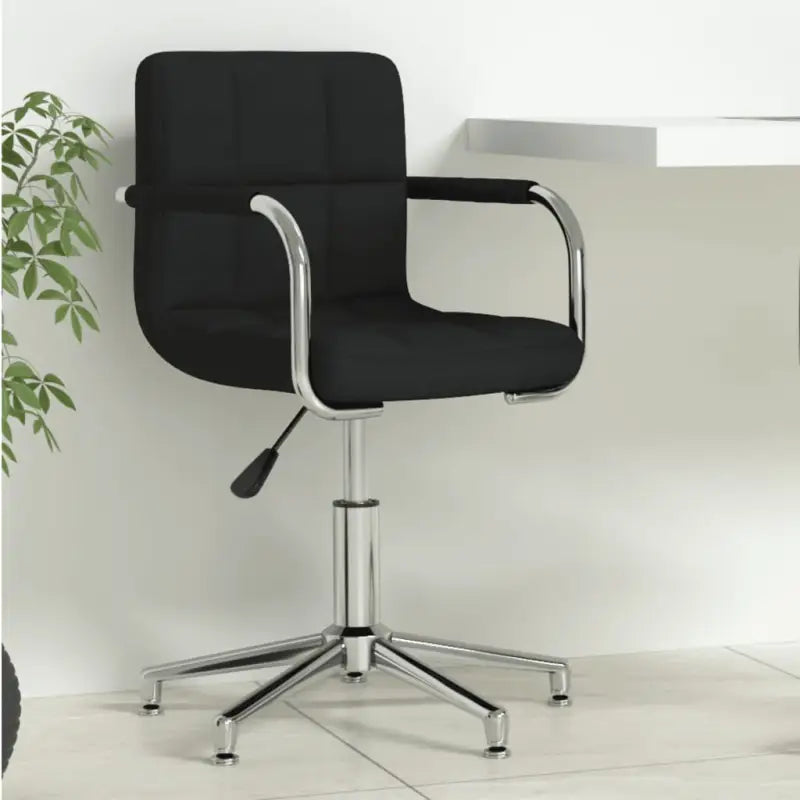 Moderne draaibare kantoorstoel met zacht bekleding - Zwart / 1 - Bureaustoelen