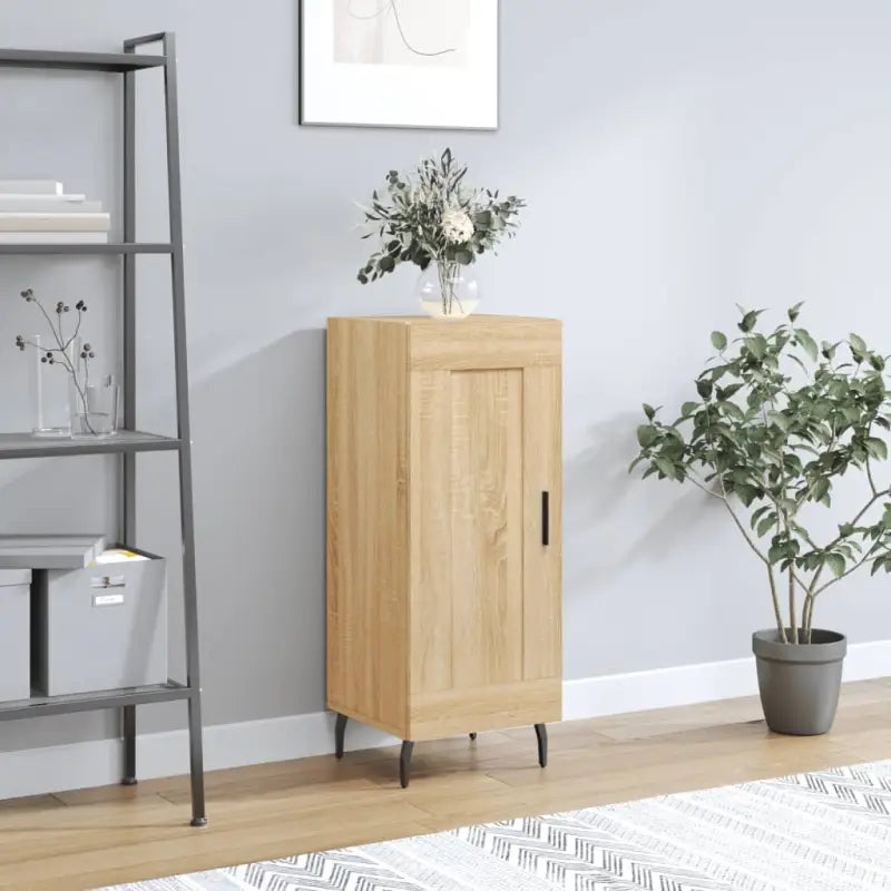 Moderne dressoir met bewerkt hout en metalen poten voor een tijdloze look - Sonoma eiken / 1 - Dressoirs & buffetkasten