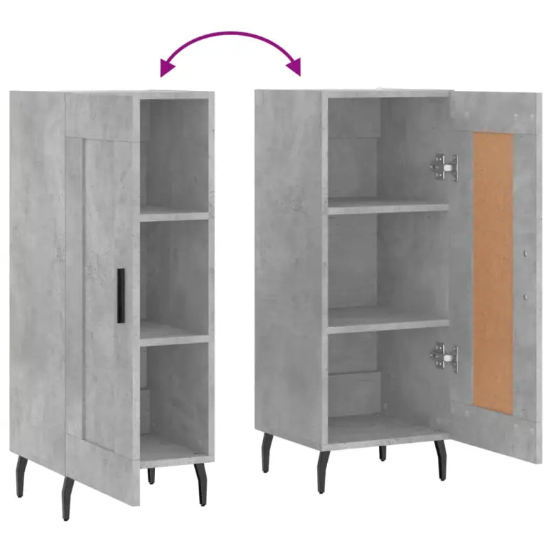 Moderne dressoir met bewerkt hout en metalen poten voor een tijdloze look - Dressoirs & buffetkasten
