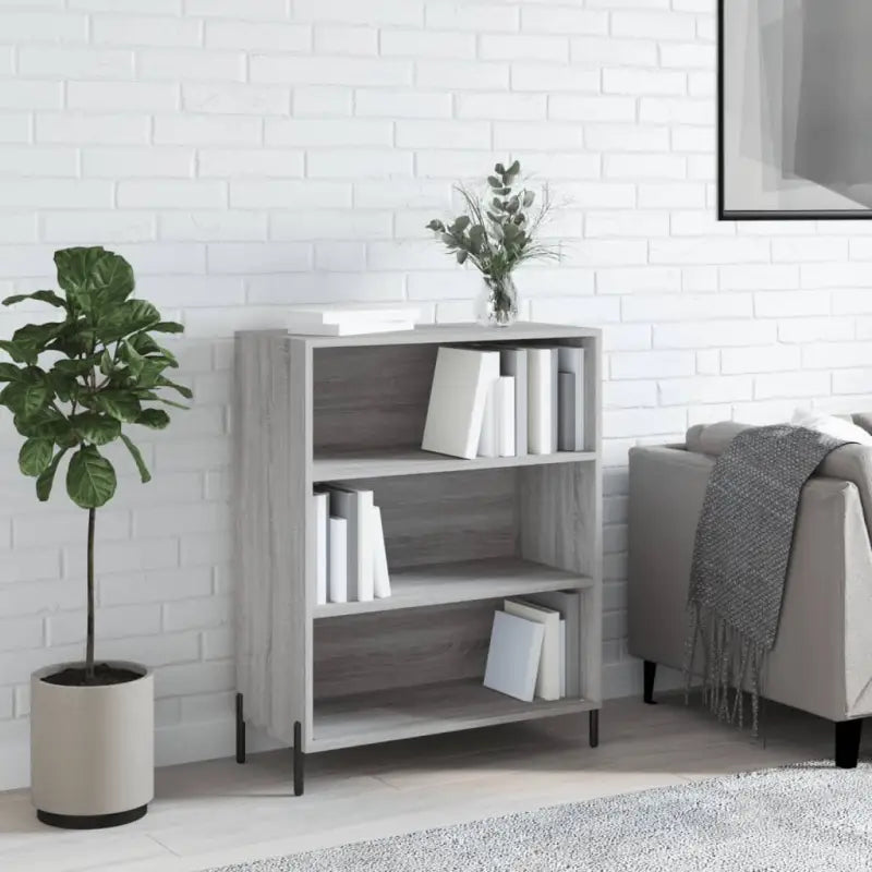 Moderne dressoir met grijs Sonoma eikenafwerking en metalen poten - Dressoirs & buffetkasten