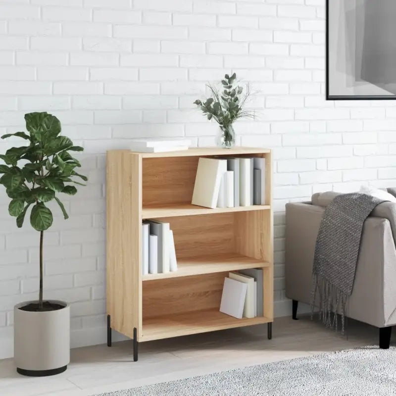 Moderne dressoir met grijs Sonoma eikenafwerking en metalen poten - Sonoma eiken / 1 - Dressoirs & buffetkasten