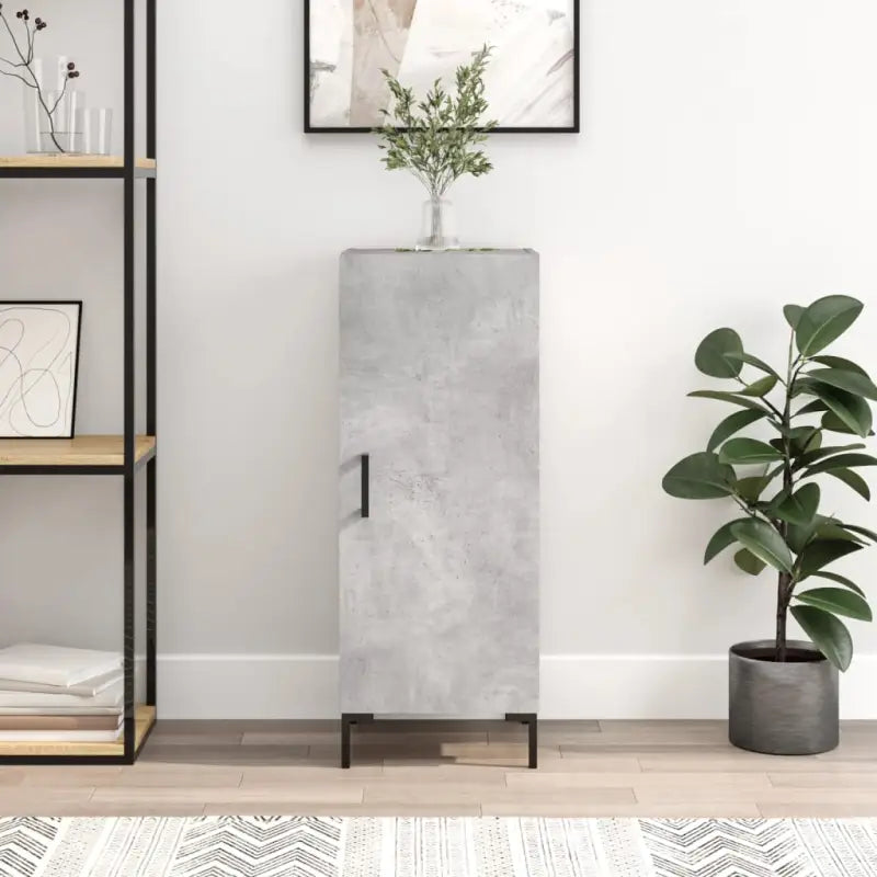 Moderne dressoir met metalen poten en bewerkt hout - Betongrijs / 1 - Dressoirs & buffetkasten