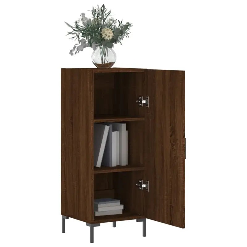 Moderne dressoir met metalen poten en bewerkt hout - Dressoirs & buffetkasten