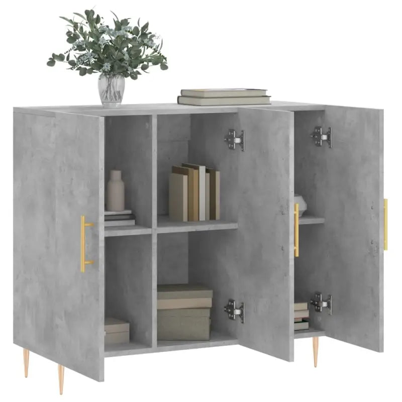 Moderne dressoir met metalen poten en bewerkt hout voor een tijdloze uitstraling - Dressoirs & buffetkasten