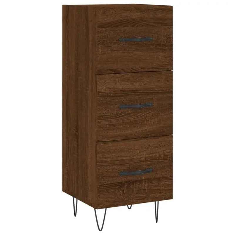 Moderne dressoir met metalen poten en bewerkt hout voor een tijdloze uitstraling - Dressoirs & buffetkasten