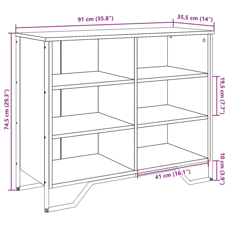 Moderne dressoir met metalen poten en bewerkt hout voor een tijdloze uitstraling - Dressoirs & buffetkasten