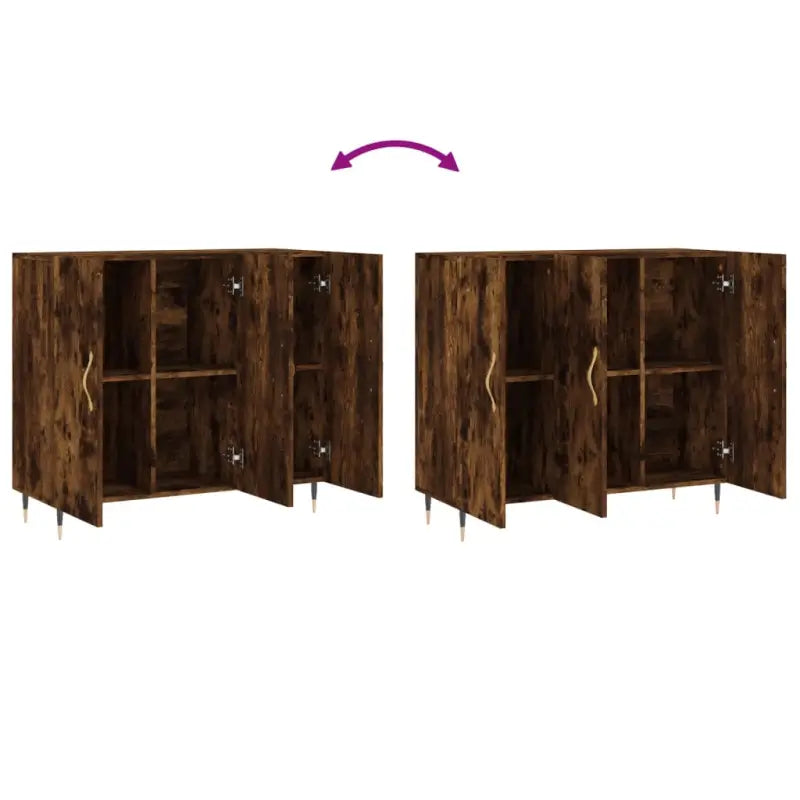 Moderne dressoir met metalen poten en bewerkt hout voor je huis - Dressoirs & buffetkasten