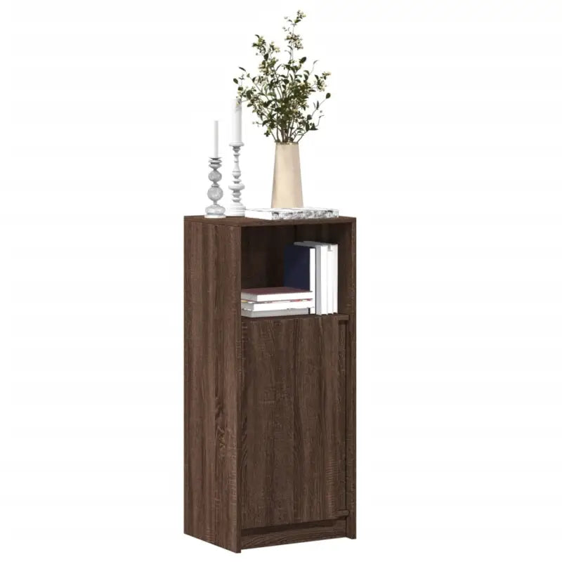 Moderne Dressoir met RGB LED-verlichting en bewerkt hout voor elke stijl - bruin eikenkleur / 1 / 42.5 cm - Dressoirs &