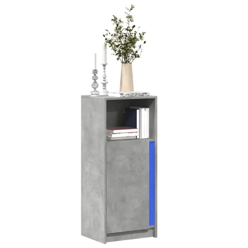 Moderne Dressoir met RGB LED-verlichting en bewerkt hout voor elke stijl - Betongrijs / 1 / 42.5 cm - Dressoirs &