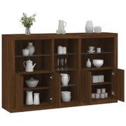 Moderne dressoir met rgb led-verlichting en duurzaam bewerkt hout - Dressoirs & buffetkasten