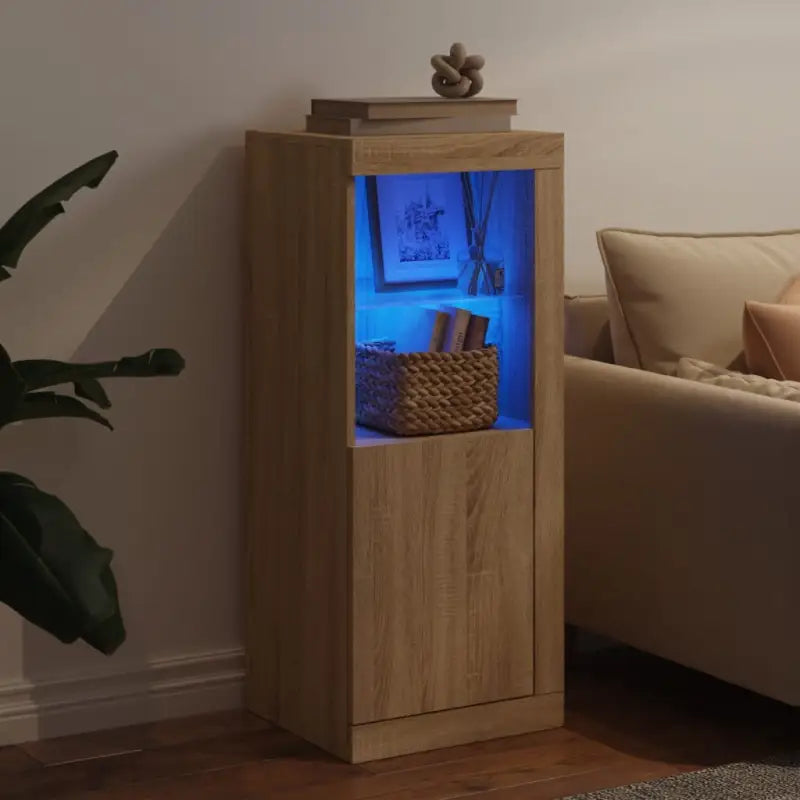 Moderne dressoir met rgb led-verlichting en duurzaam bewerkt hout - Dressoirs & buffetkasten