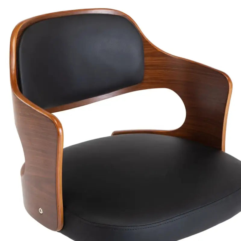 Moderne eetkamerstoelen met gebogen hout en kunstlederen bekleding - Eetkamerstoelen